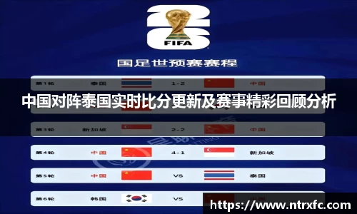 中国对阵泰国实时比分更新及赛事精彩回顾分析